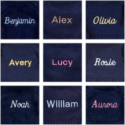 Bashful Luxe Bunny Luna with Personalised Navy Jumper*Jellycat Sale