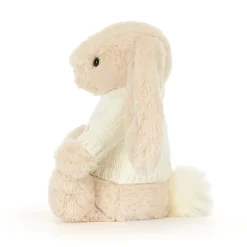 Bashful Luxe Bunny Willow with Personalised Cream Jumper*Jellycat Sale