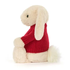 Bashful Luxe Bunny Willow with Personalised Red Jumper*Jellycat New