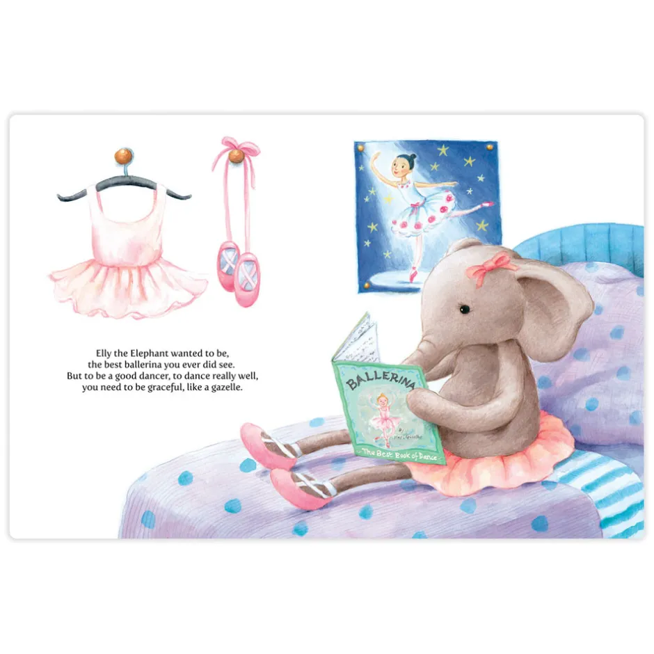 Elly Ballerina Book and Dancing Darcey Elephant*Jellycat Hot