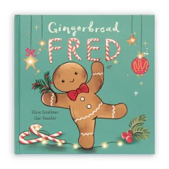 Gingerbread Fred Book and Jolly Gingerbread Fred Original*Jellycat New