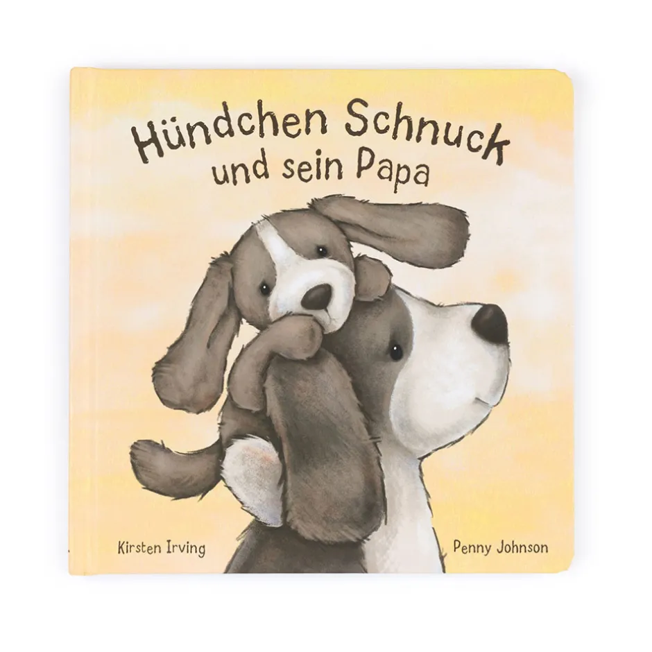 Hundchen Schnuck Und Sein Papa Buch and Bashful Fudge Puppy Medium*Jellycat New