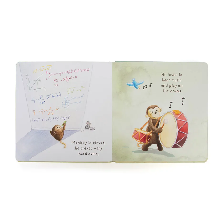 I Know A Monkey Book*Jellycat New