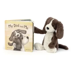 My Dad and Me Book and Bashful Fudge Puppy Medium*Jellycat New