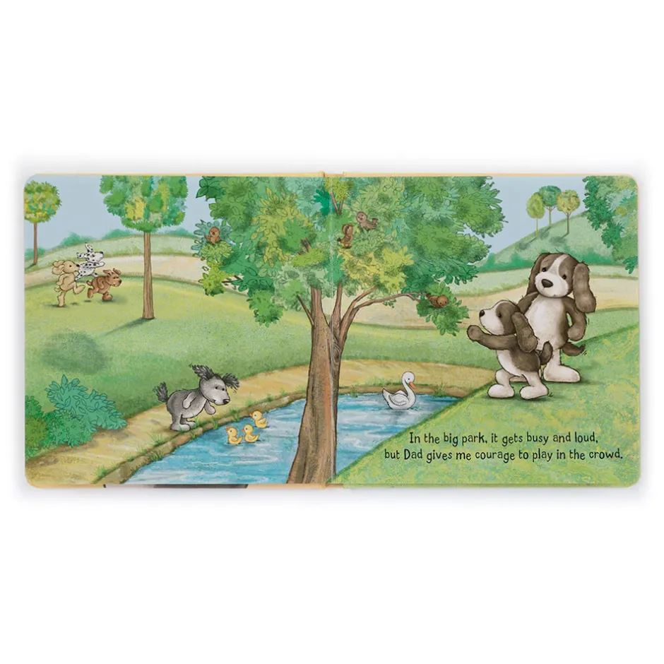My Dad and Me Book and Bashful Fudge Puppy Medium*Jellycat New