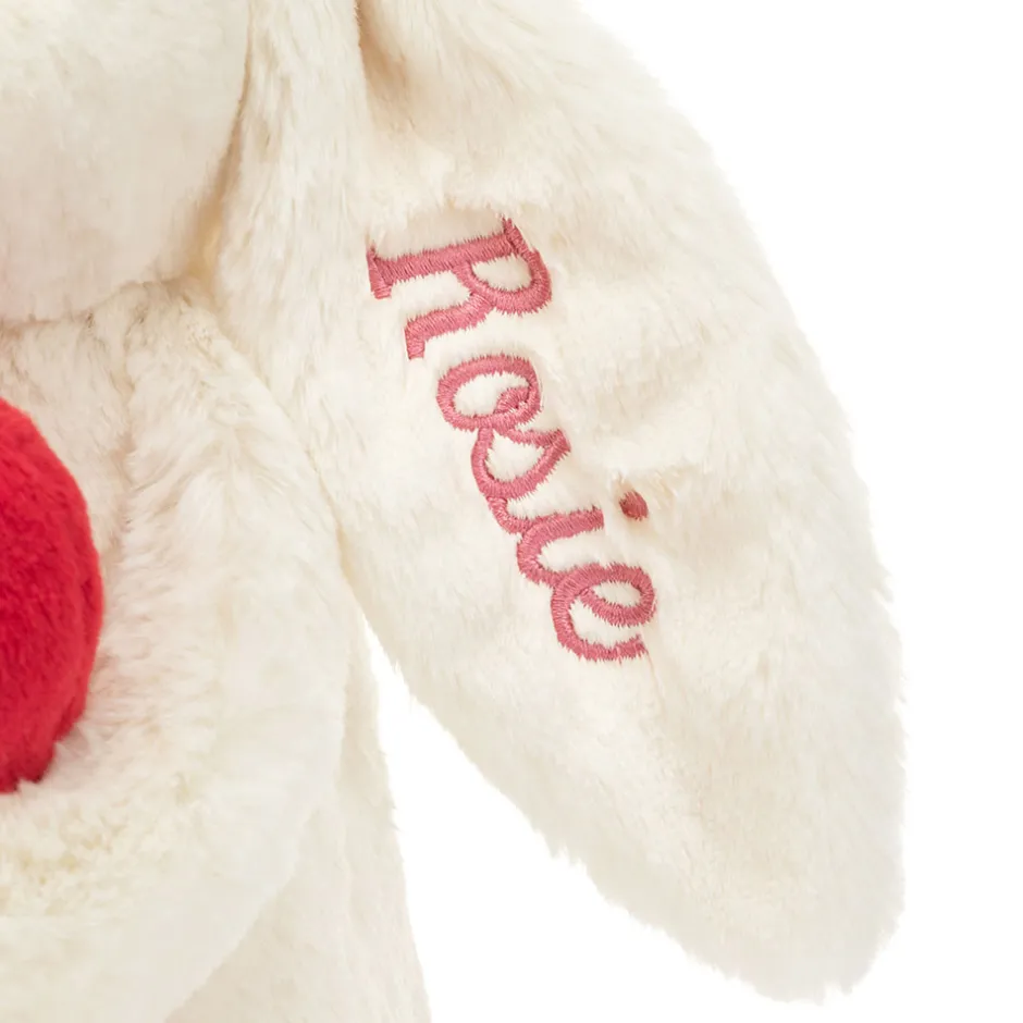 Personalised Bashful Red Love Heart Bunny Medium*Jellycat Discount