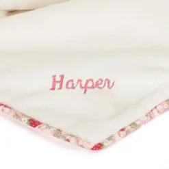 Personalised Blossom Cream Bunny 'Berry' Blankie*Jellycat Discount